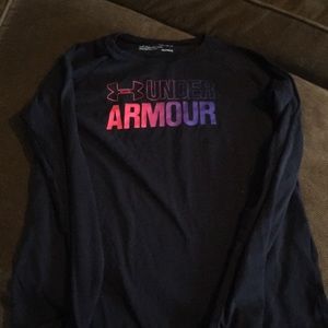 Black, long sleeve t-shirt.